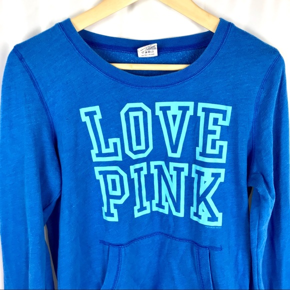 Vs PINK blue pullover sweatshirt love pink - Picture 2 of 4